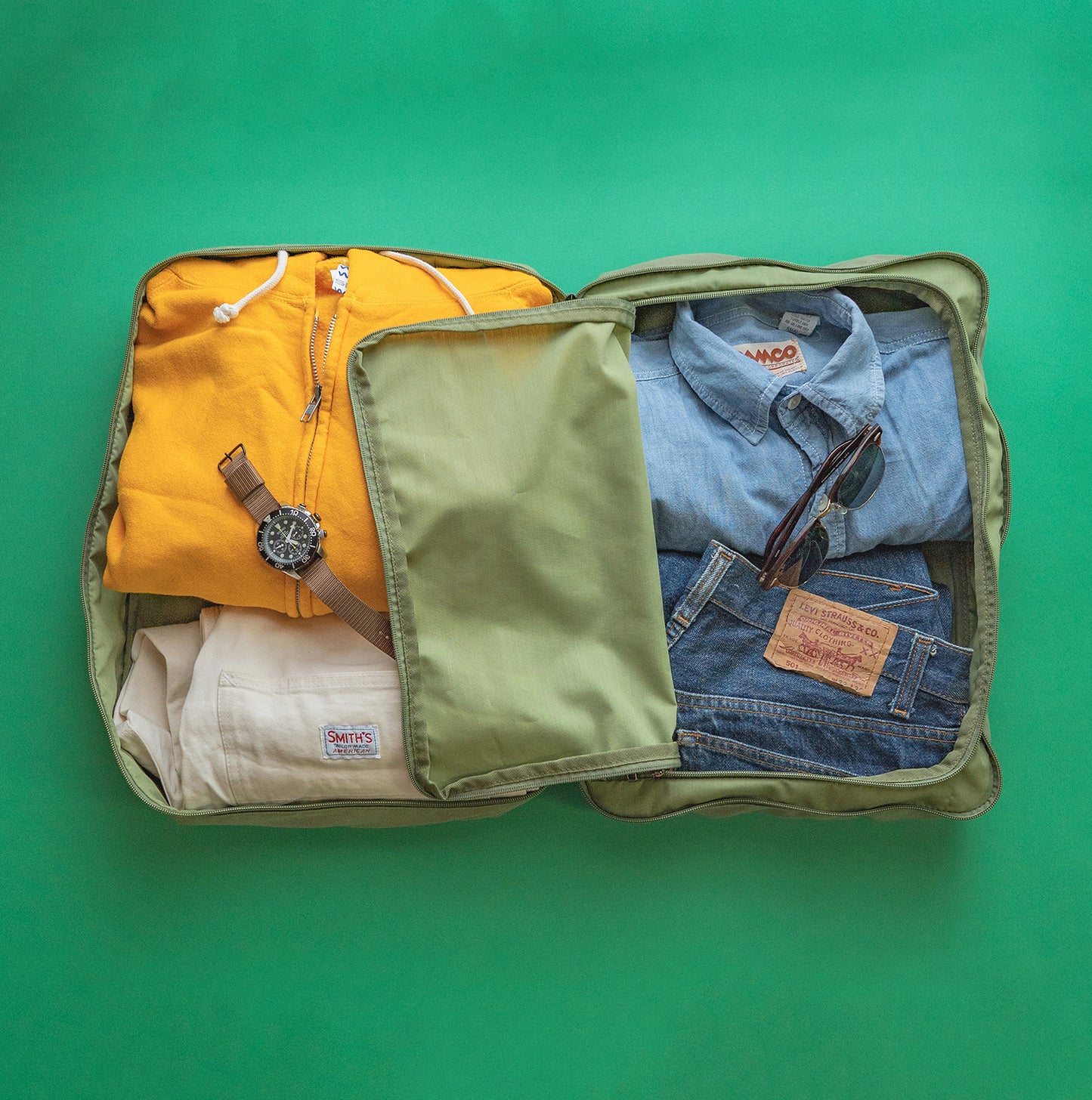HERRINGBONE POUCH L